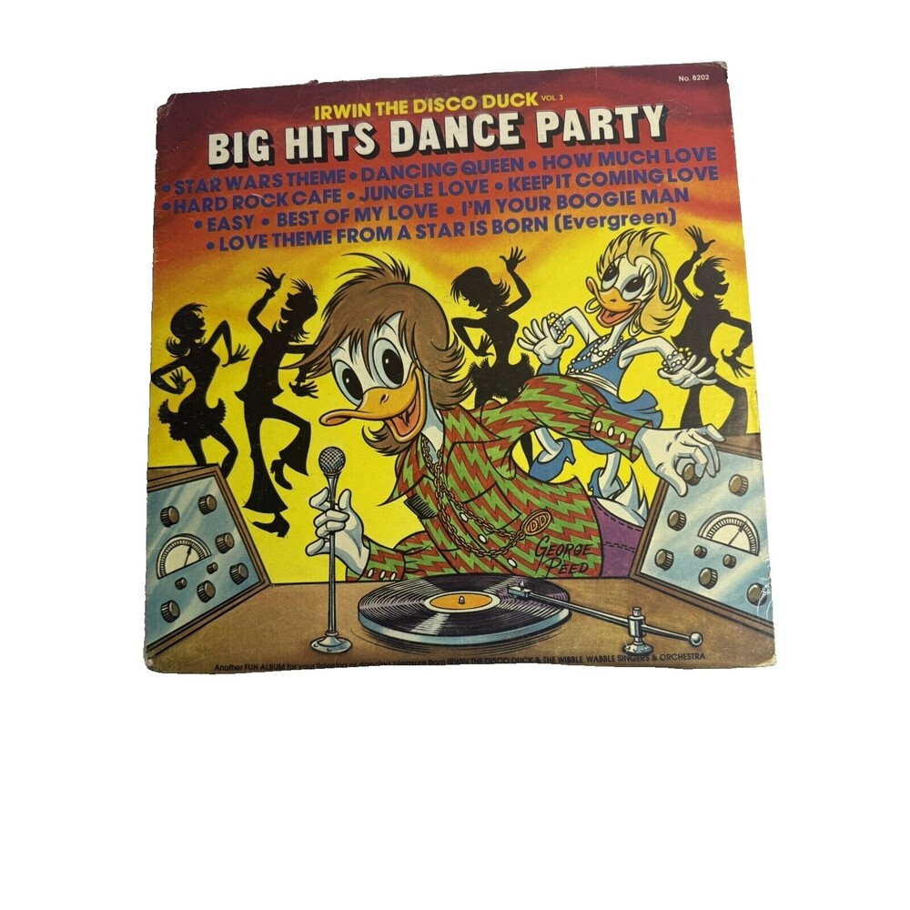 Irwin The Disco Duck Big Hits Dancing Party Vinyl Record. Okay Condition